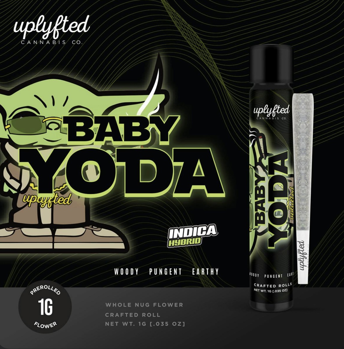 Photograph of product: AU Uplyfted: Baby Yoda 1G Preroll
