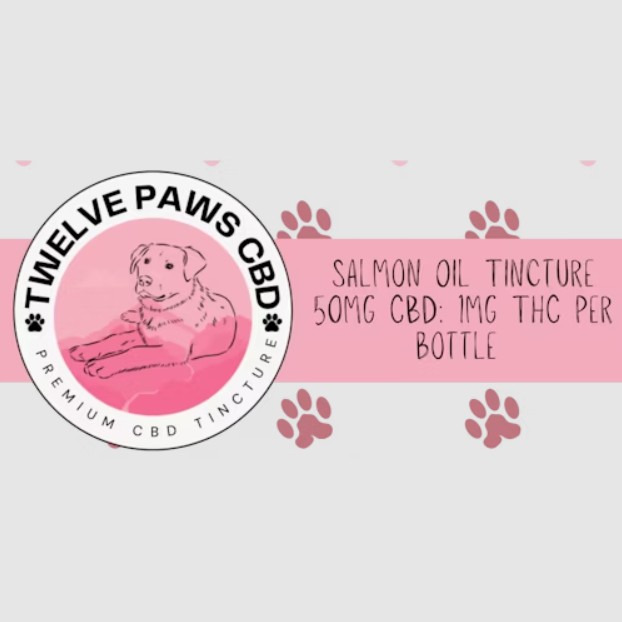 Photograph of product: Twelve Paws Salmon Oil Pet Tincture 50:1 CBD:TH-oui - 1mg TH-oui