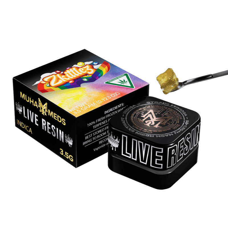 Photograph of product: Muha Meds Zkittlez Live Resin