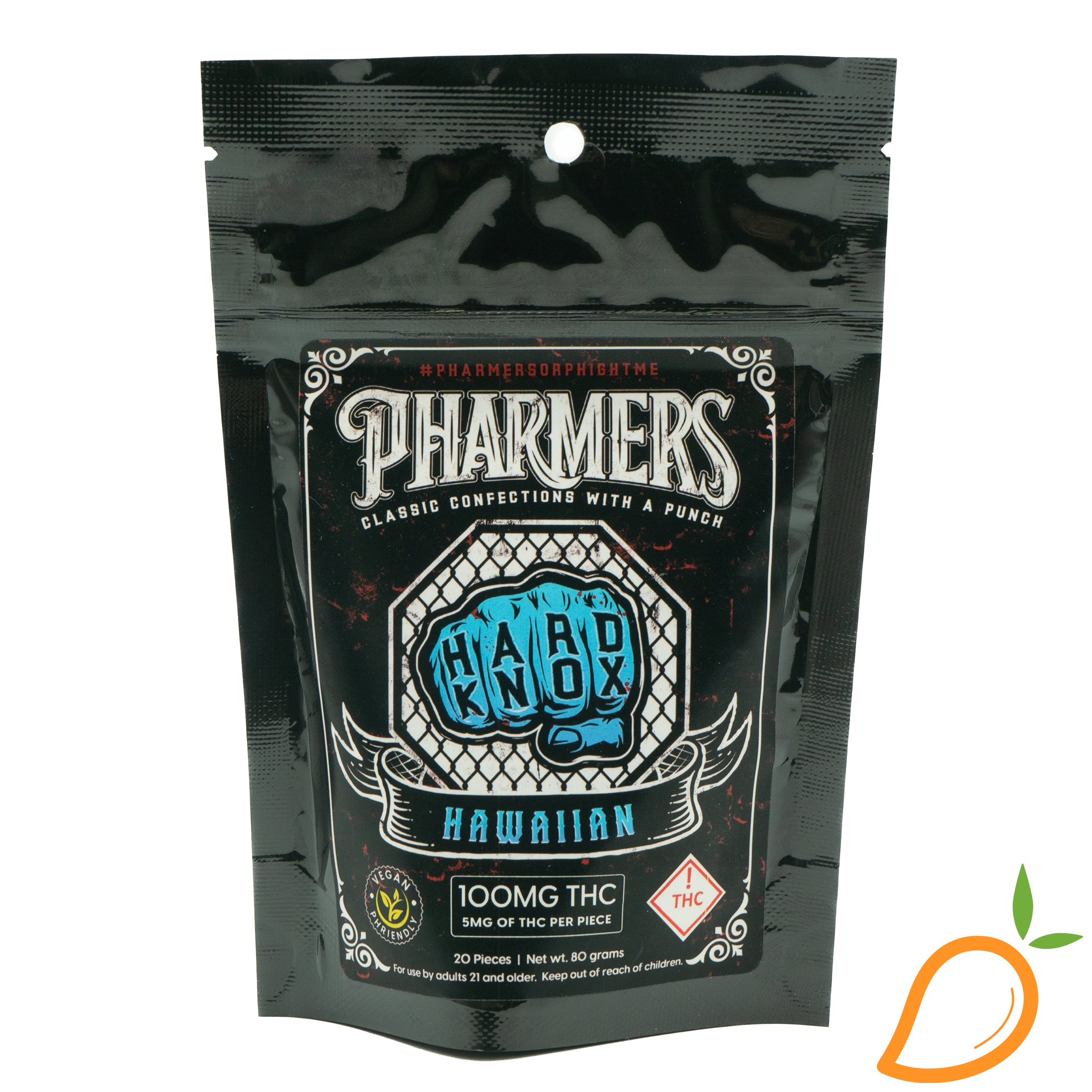 Photograph of product: 100mg Hawaiian Hard Knox Pharmer's Quality