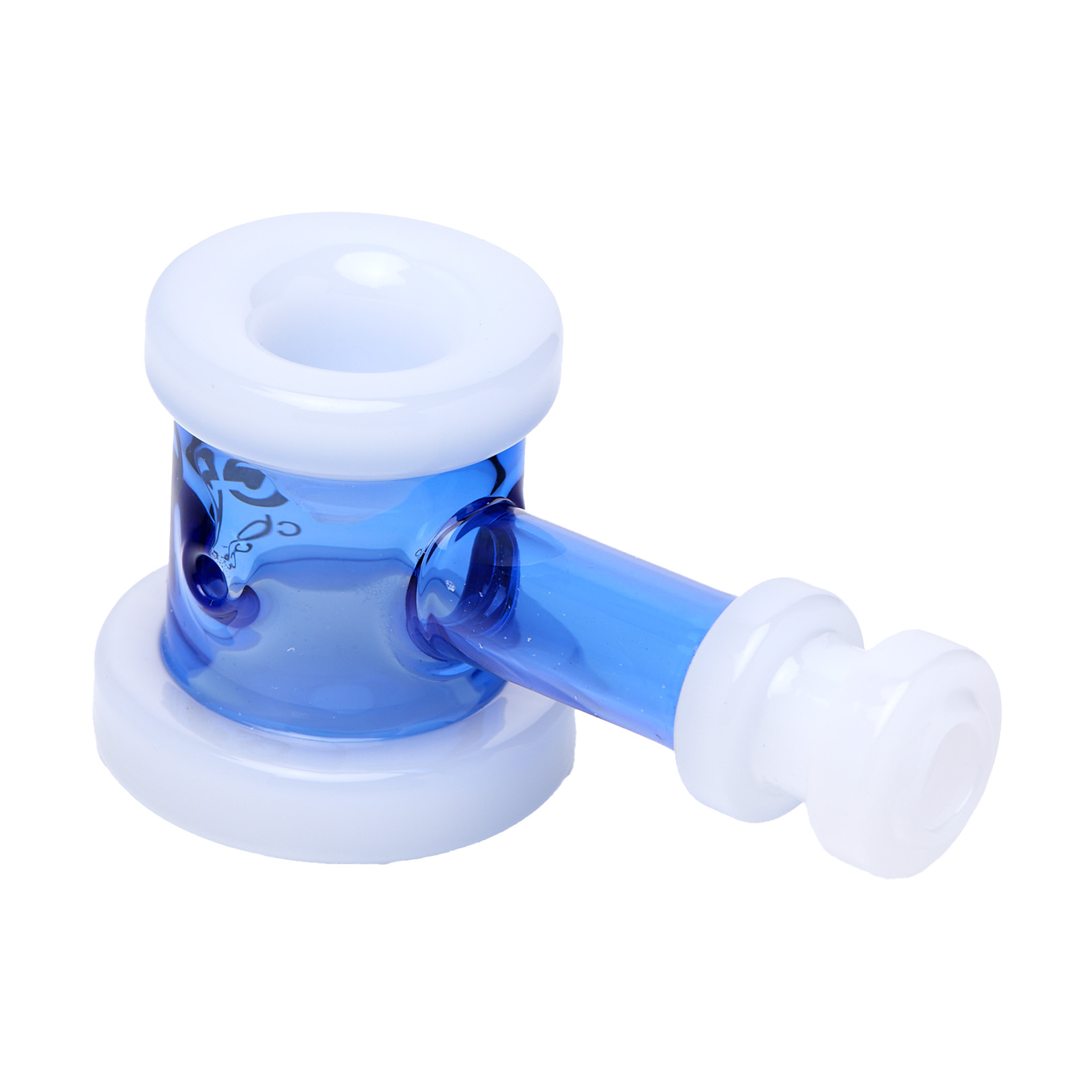 Photograph of product: Cheech | Laying Low Pipe | Blue/White | 3"