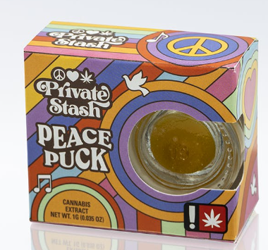 Photograph of product: Private Stash Peace Puck - OISHI x WEDDING BAND - Cured Resin - - I