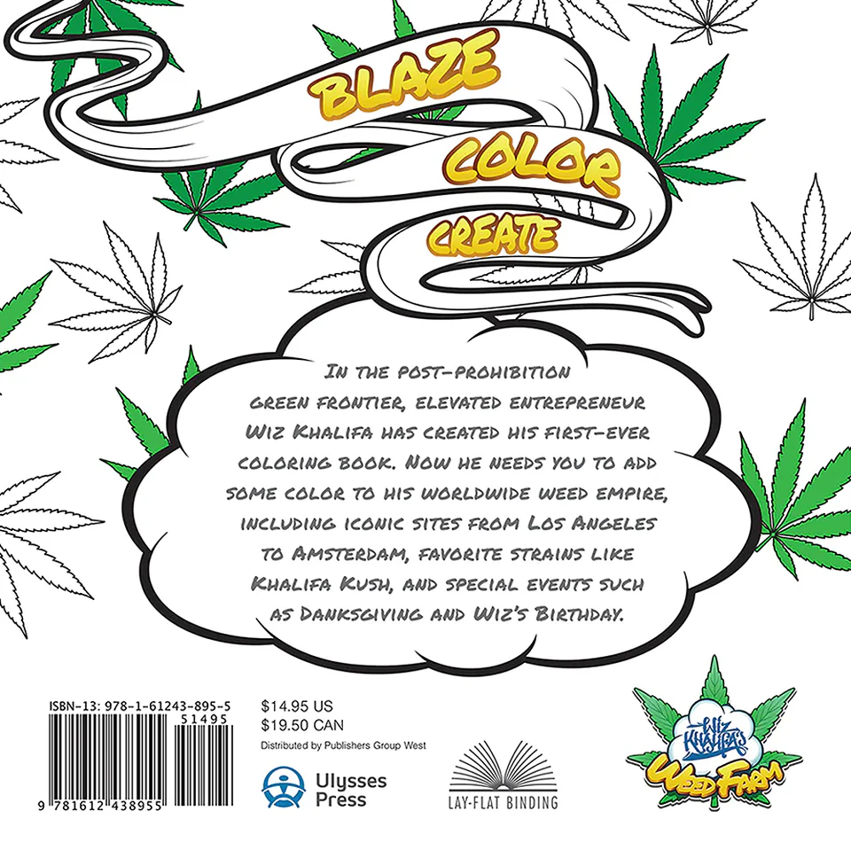 Photograph of product: Wiz Khalifa's Oui'd Farm Coloring Book (Paper Back)