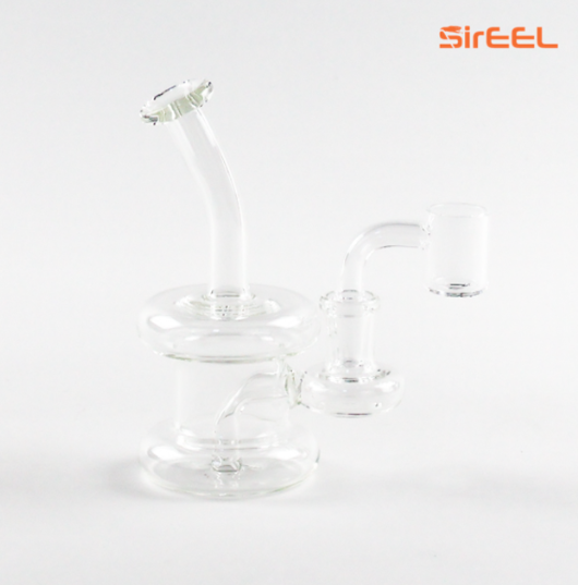 Photograph of product: 6" Bent Neck Clear Hanger Rig with Banger