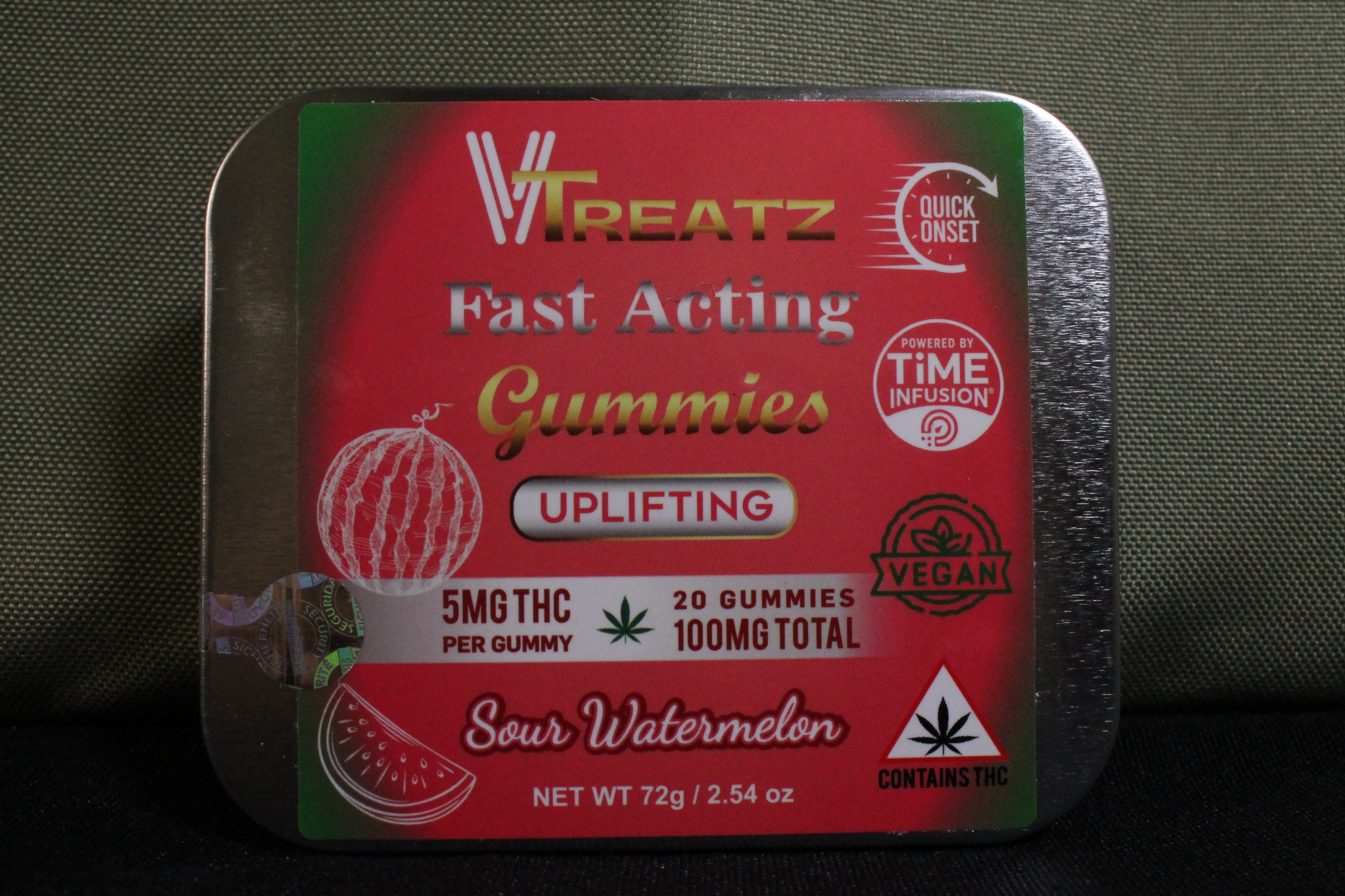 Photograph of Product: Vtreatz | Sour Watermelon Gummies (Fast Acting)