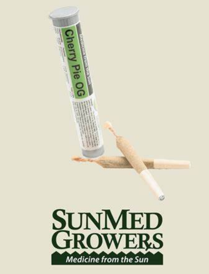 Photograph of product: Sunmed Cherry Pie OG Pre-Roll (2 X 0.5g) 1g