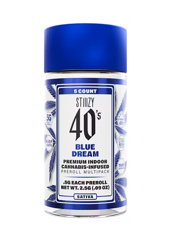 Photograph of product: Stiiizy Blue Dream 5pk Infused Prerolls Rec