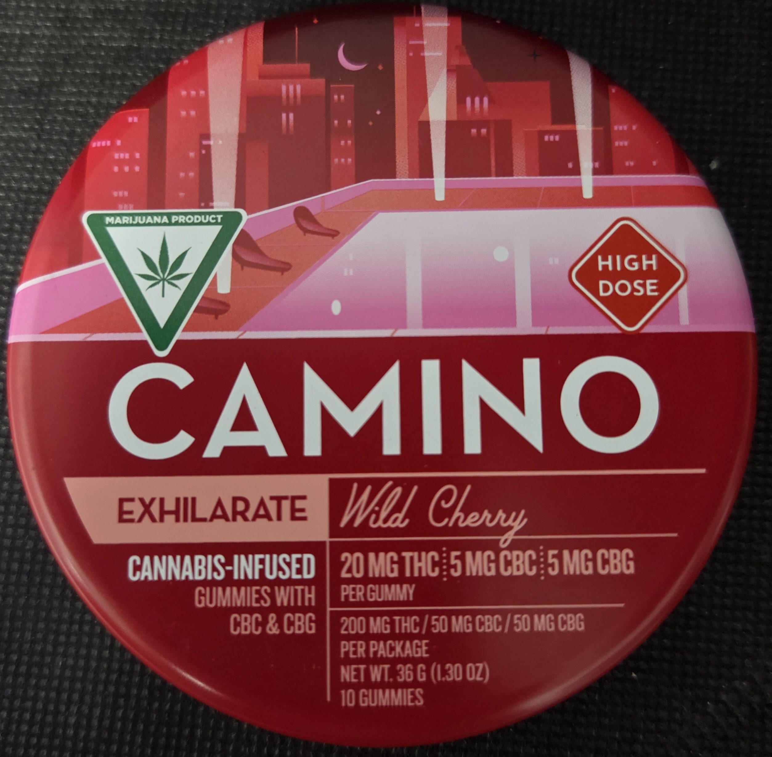 Photograph of Product: Camino - Wild Cherry THC:CBC:CBG - 200mg