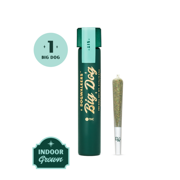 Photograph of product: DOGWALKERS | BIG DOG | KOSHER KUSH | PRE-ROLL | 1G