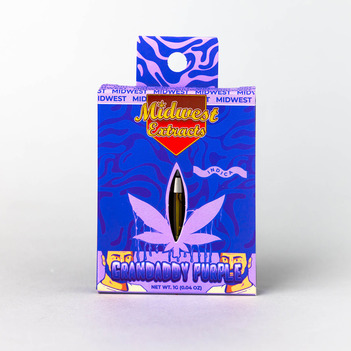 Photograph of product: Midwest Extracts 1g Cart Grandaddy Purp