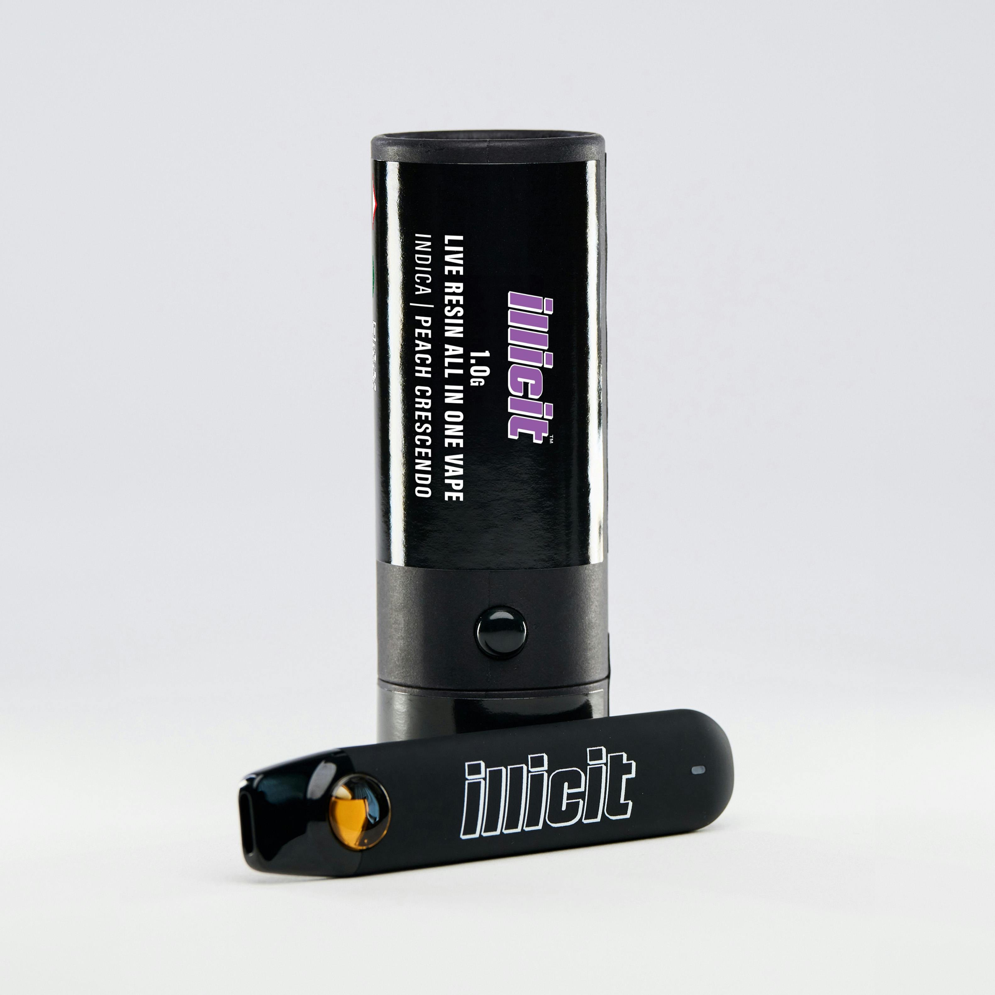 Photograph of product: Illicit | Live Resin Disposable | Peach Crescendo | 1g
