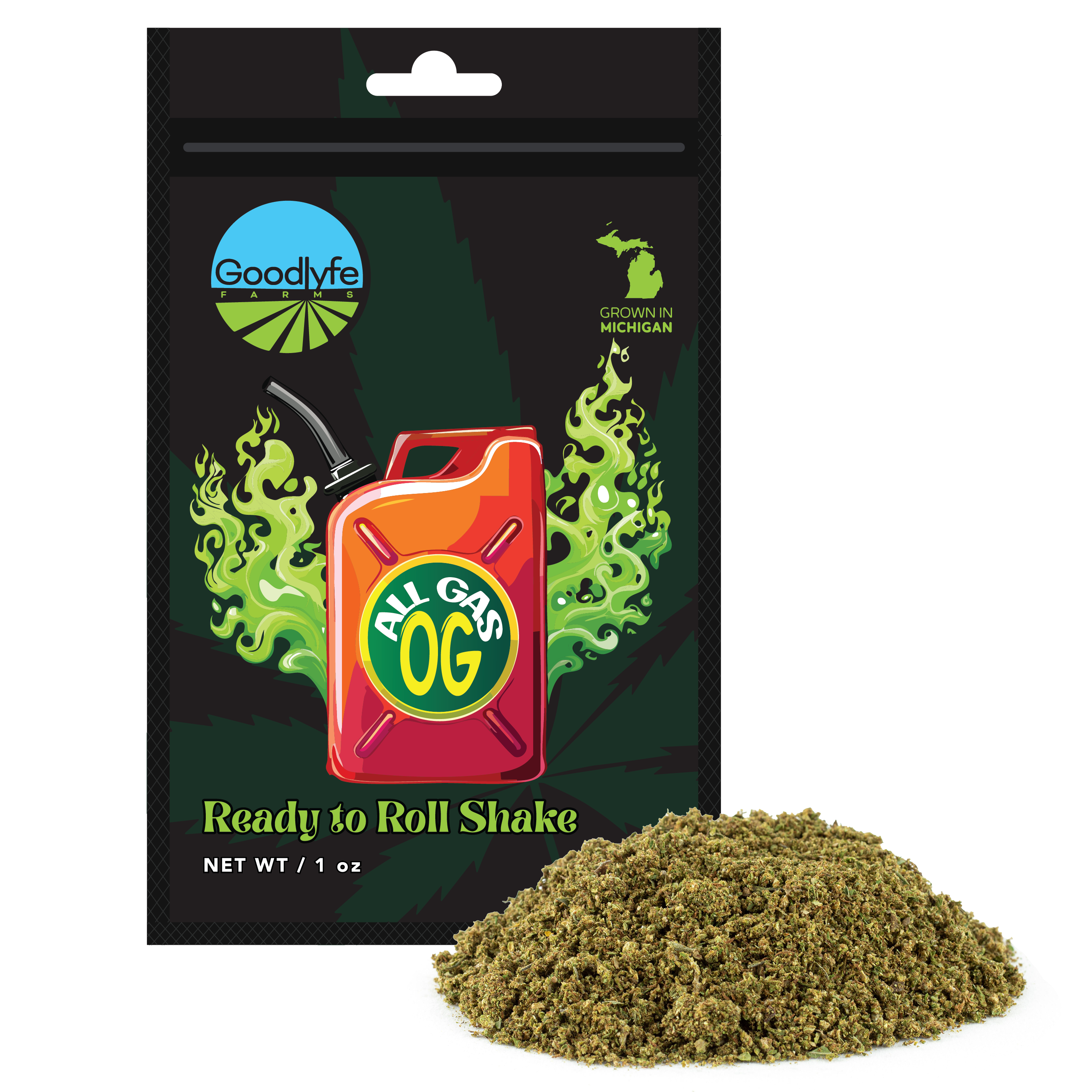 Photograph of product: Goodlyfe All Gas OG Shake Prepack Rec - 28g
