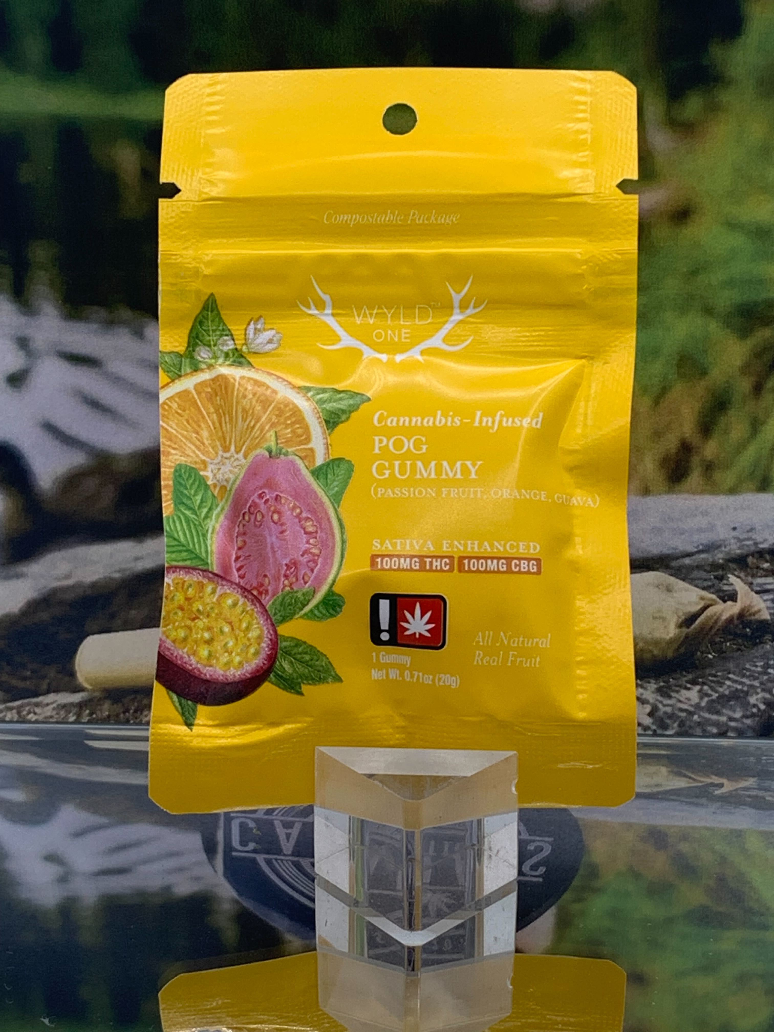 Photograph of product: Gummy | 1:1 POG Wyld Ones TH-oui/CBG | 100mg:100mg