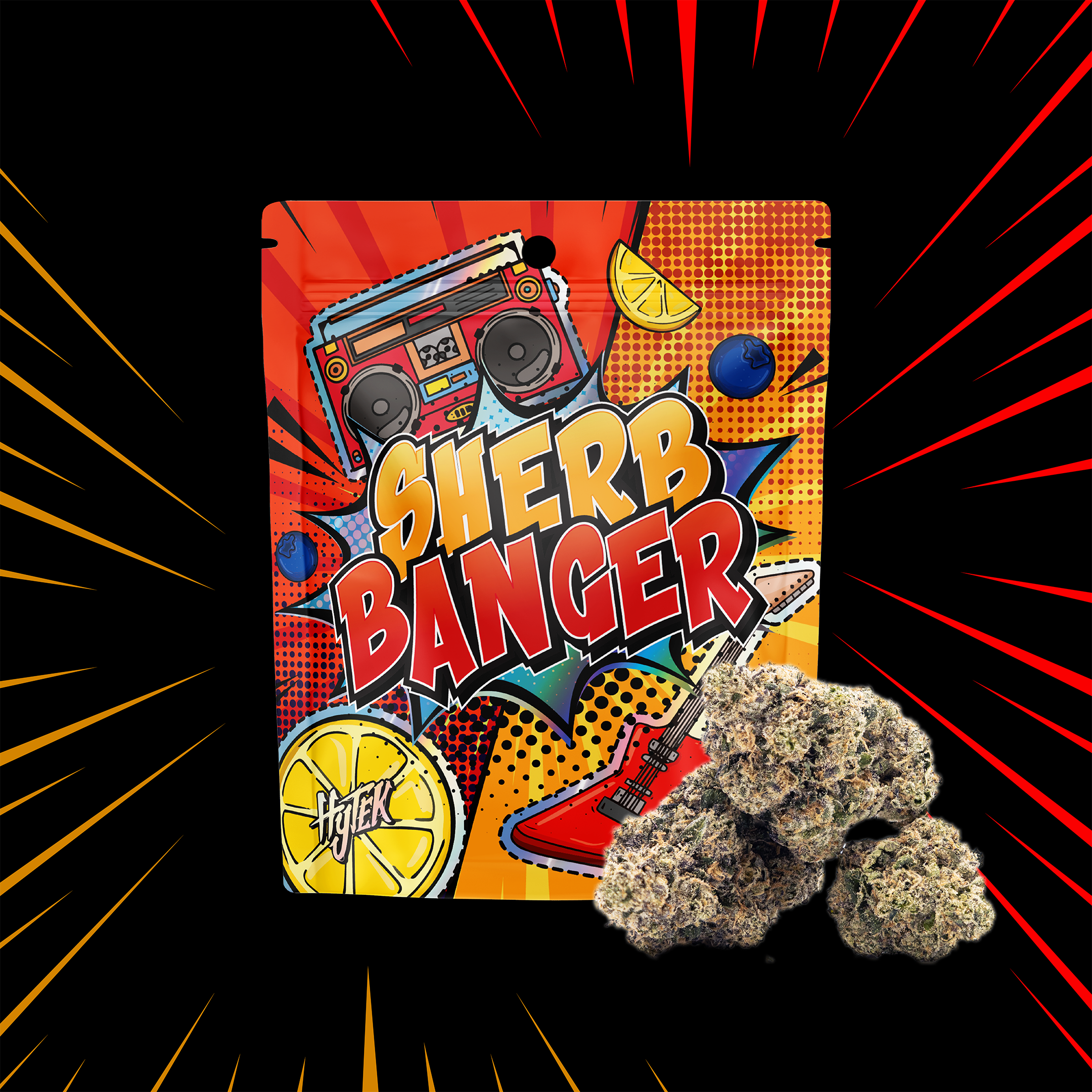 Photograph of product: HYTEK | BUBBLEGUM SHERB | 1/8TH PREPACK - 3.5g