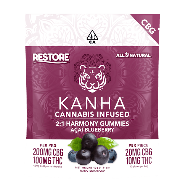Photograph of product: Acai Blueberry 2:1 CBG:THC - 