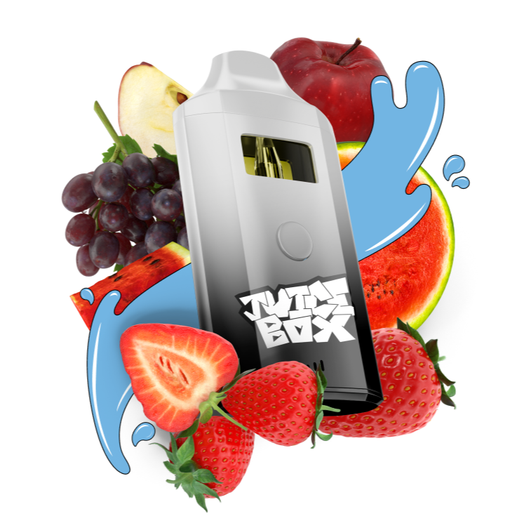 Photograph of product: Rainbow Flamez (H) - Live Resin All-in-One - Juice Box