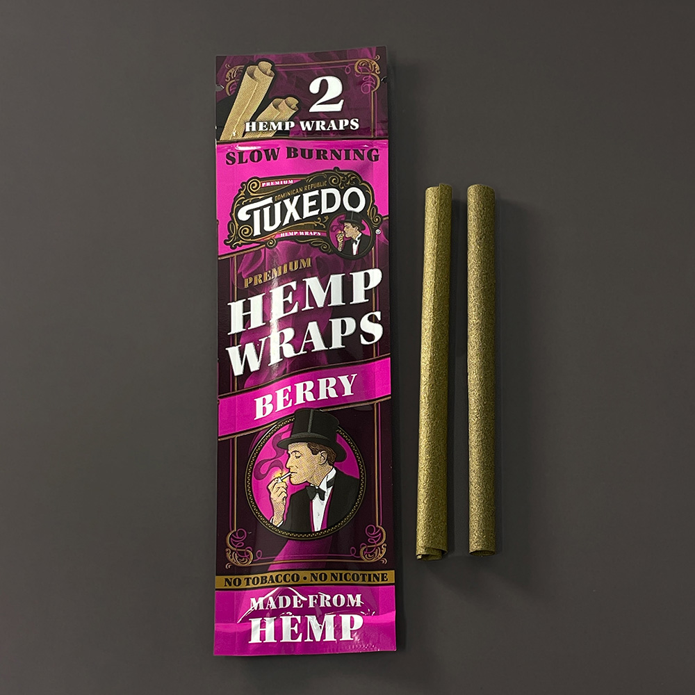 Photograph of product: Tuxedo: Hemp Wraps Berry 2pk