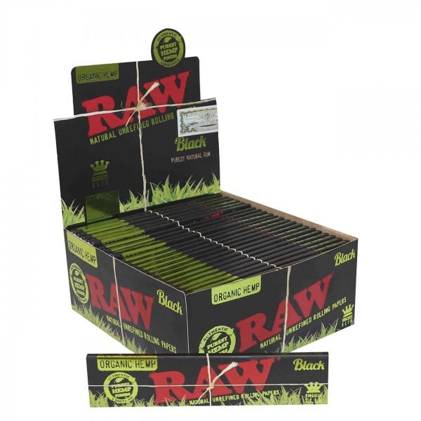 Photograph of product: Raw | Black Organic Hemp Kingsize Slim Papers