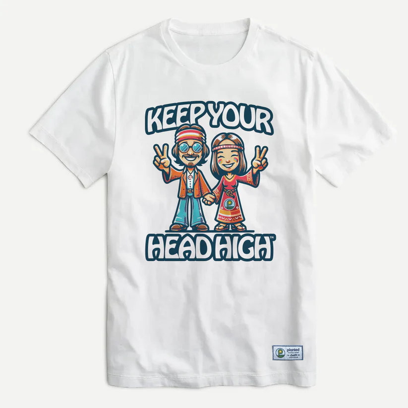 Photograph of product: T-Shirt | Hippie "Keep Your Head High" | XL