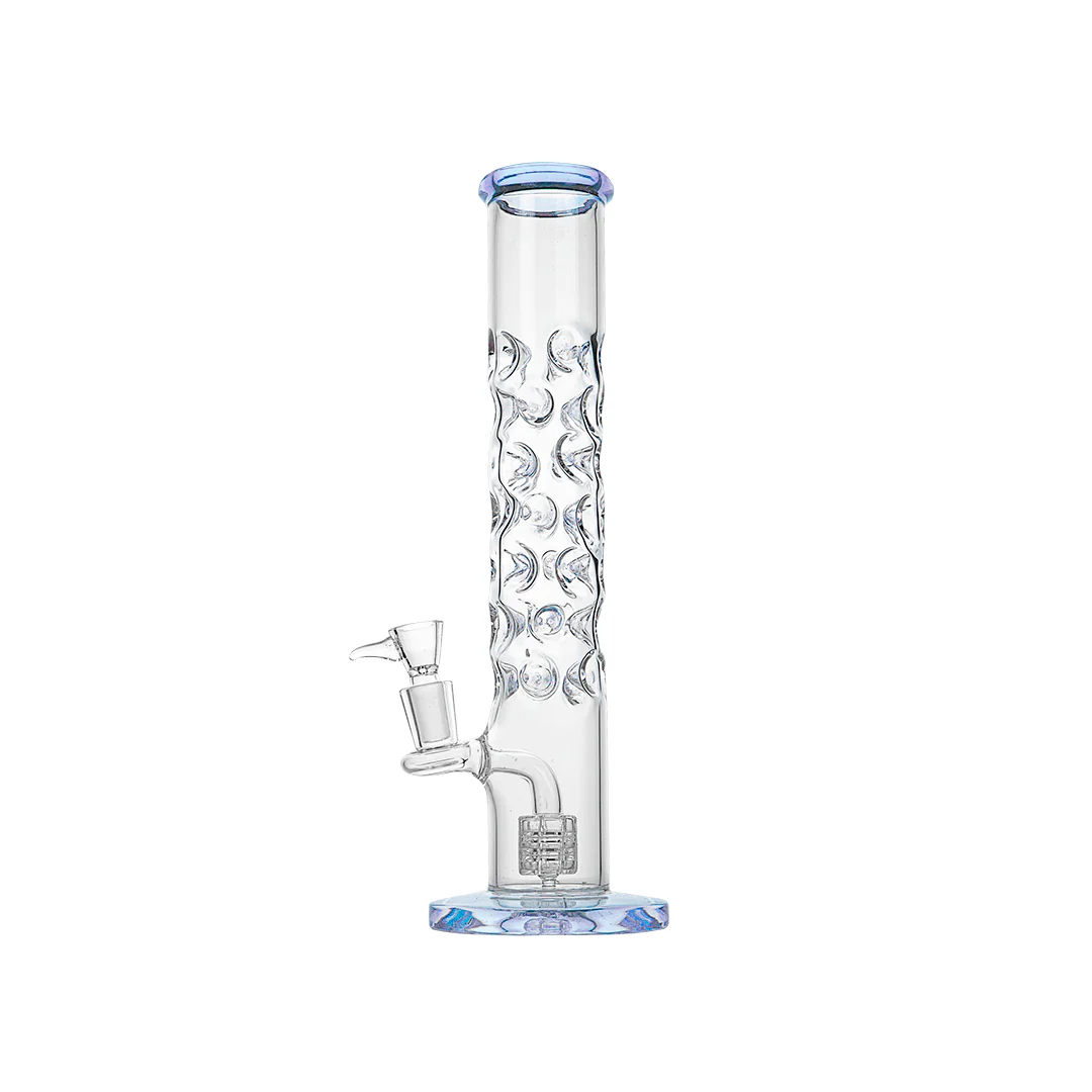 Photograph of product: Water Pipe | Straight Tube Bubble Bong | Blue | 10"