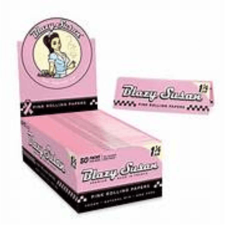 Photograph of product: Blazy Susan Pink Rolling Papers - 1 1/4