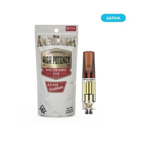 Photograph of product: AmeriCanna - Papaya Peach High Potency Distillate Vape Cart 1g - 