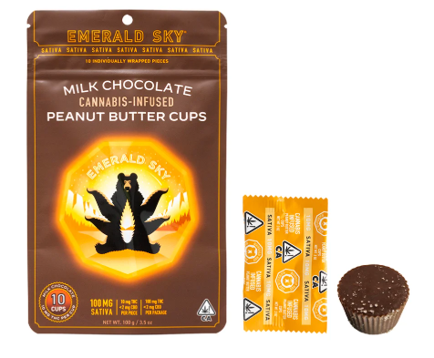 Photograph of product: Milk Chocolate Peanut Butter Cups 100mg 10pk