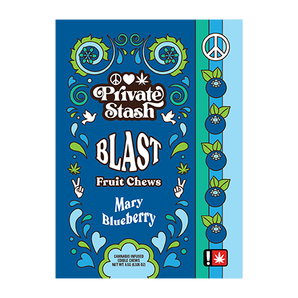 Photograph of product: Mary Blueberry Fruit Chew Blast | 100mg
