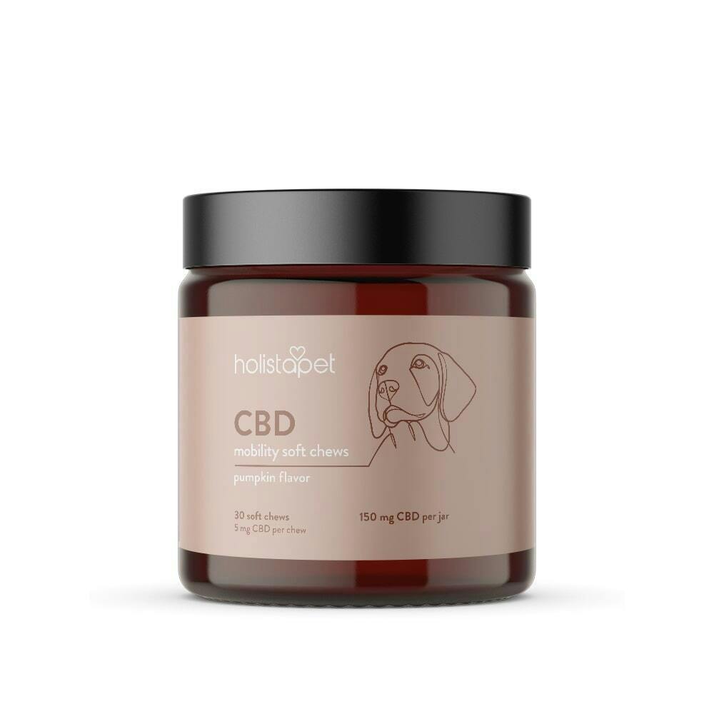 Photograph of product: HP - CBD MOBILITY SOFT CHEWS FOR DOGS - PUMPKIN 300mg