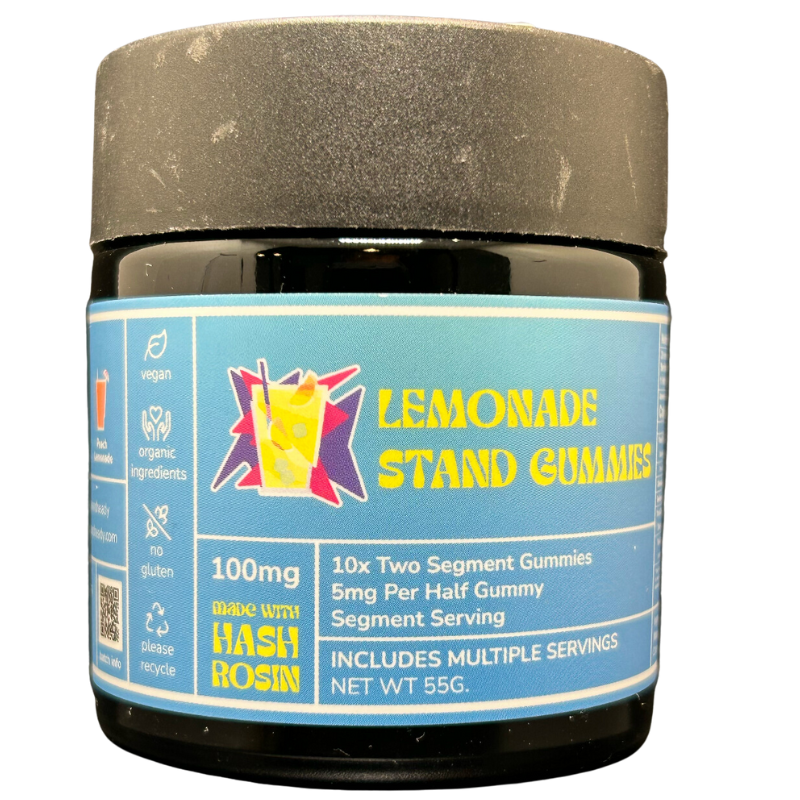 Photograph of Product: Haute & Heady - 10mg Hash Rosin Gummies - Lemonade Stand