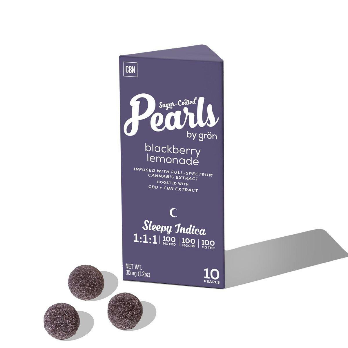 Photograph of product: 1:1:1 Blackberry Lemonade Pearls | CBD/CBN/TH-oui | 10pk | 100mg - 