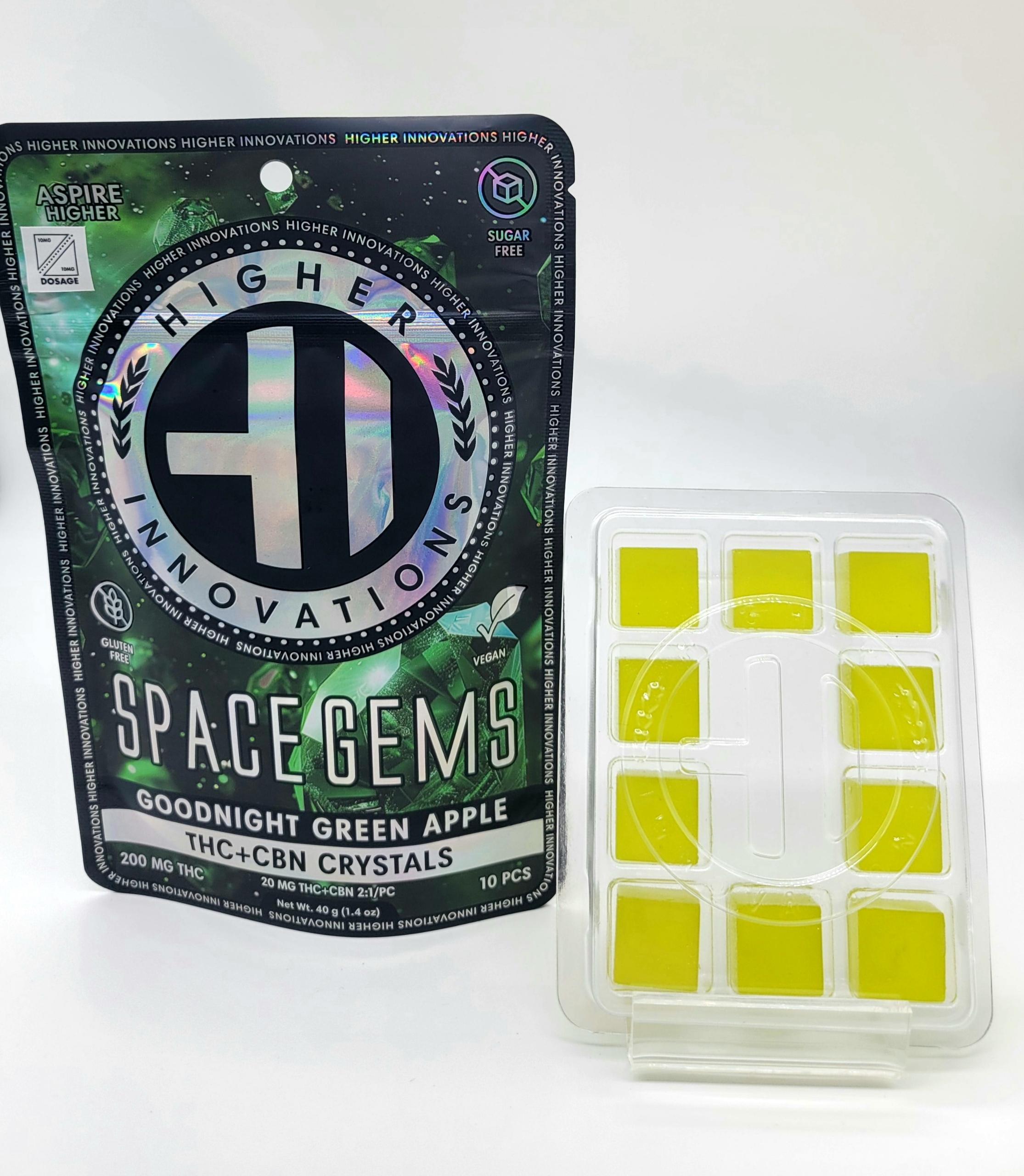 Photograph of product: Goodnight Green Apple Space Gems w CBN 200mg by Higher Innovations