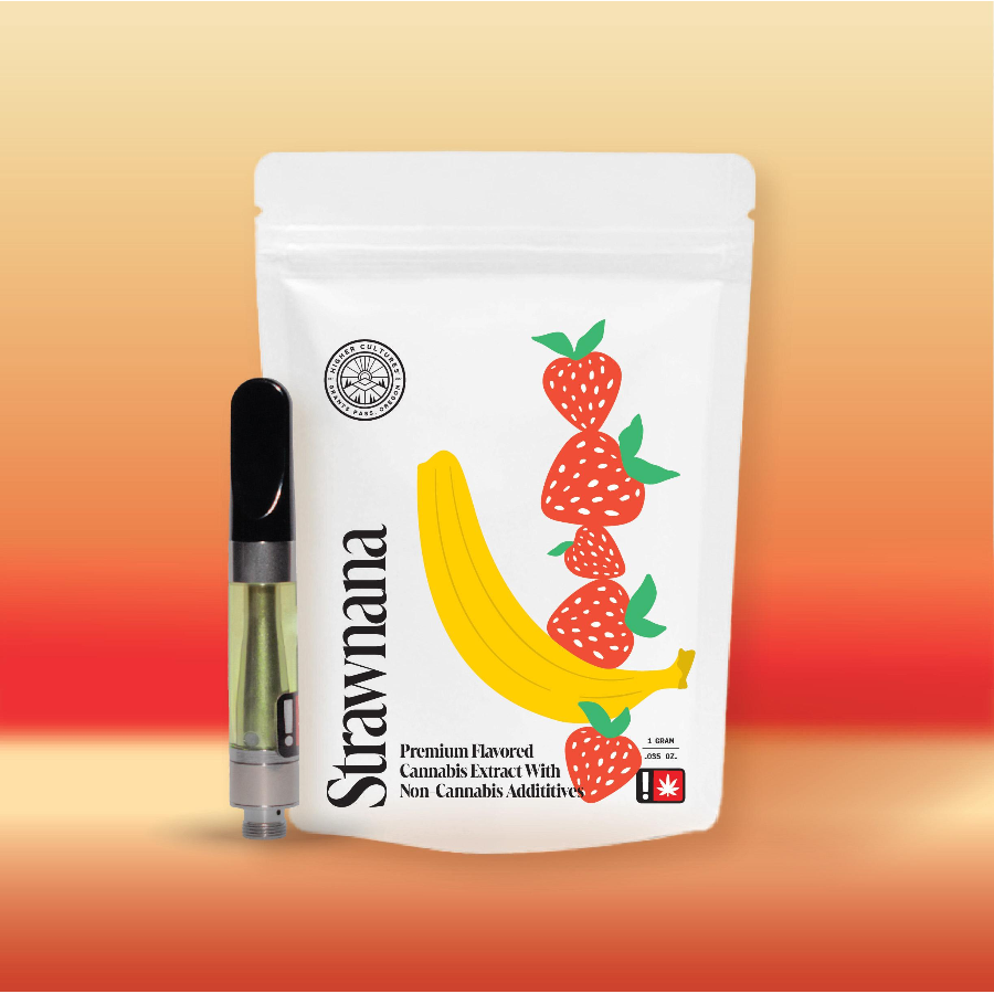 Photograph of product: Cartridge ~ Higher Cultures ~ Flavored Oui'd ~ Strawnana
