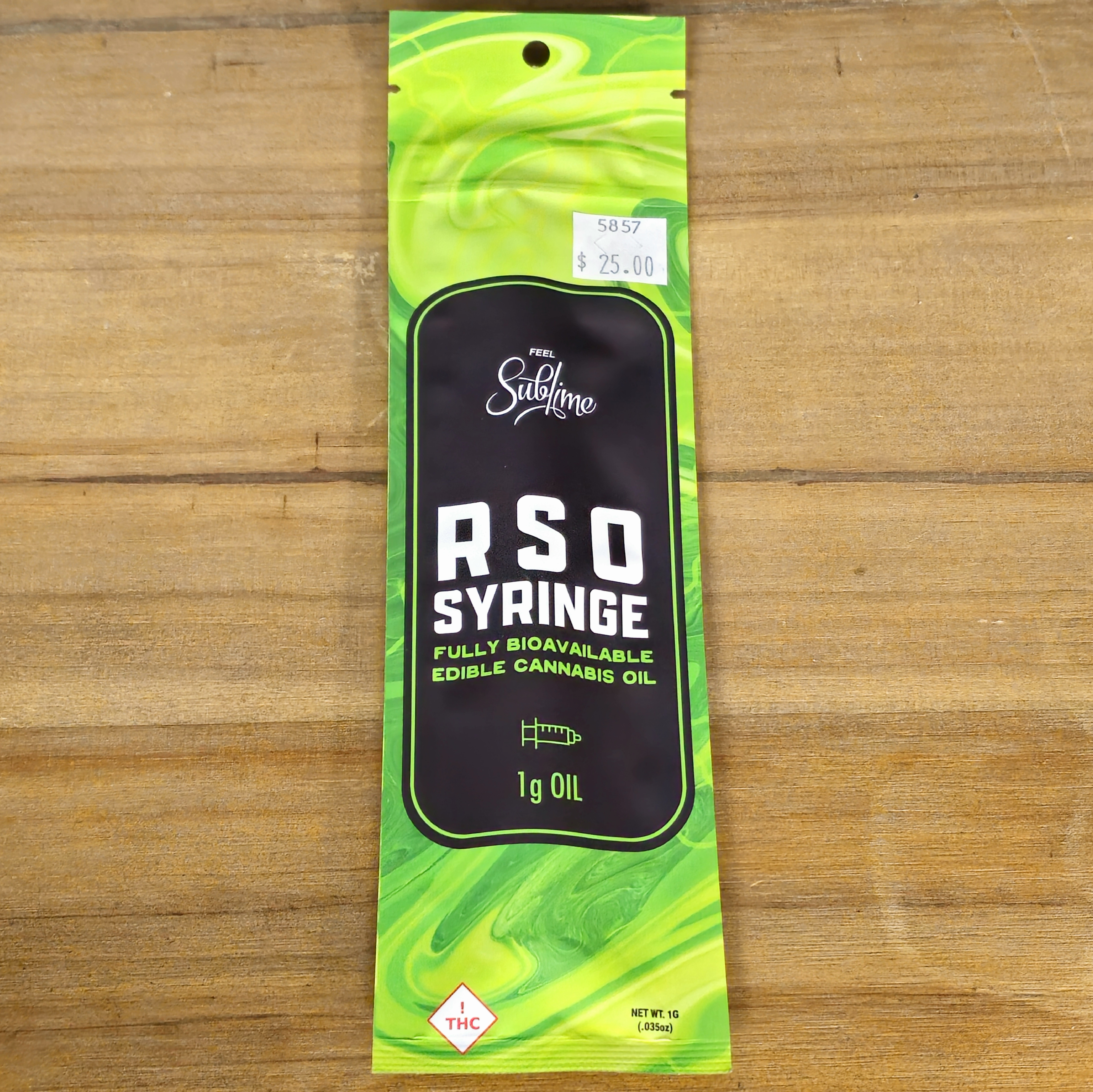 Photograph of product: Sublime | RSO Syringe Mixed | 5857