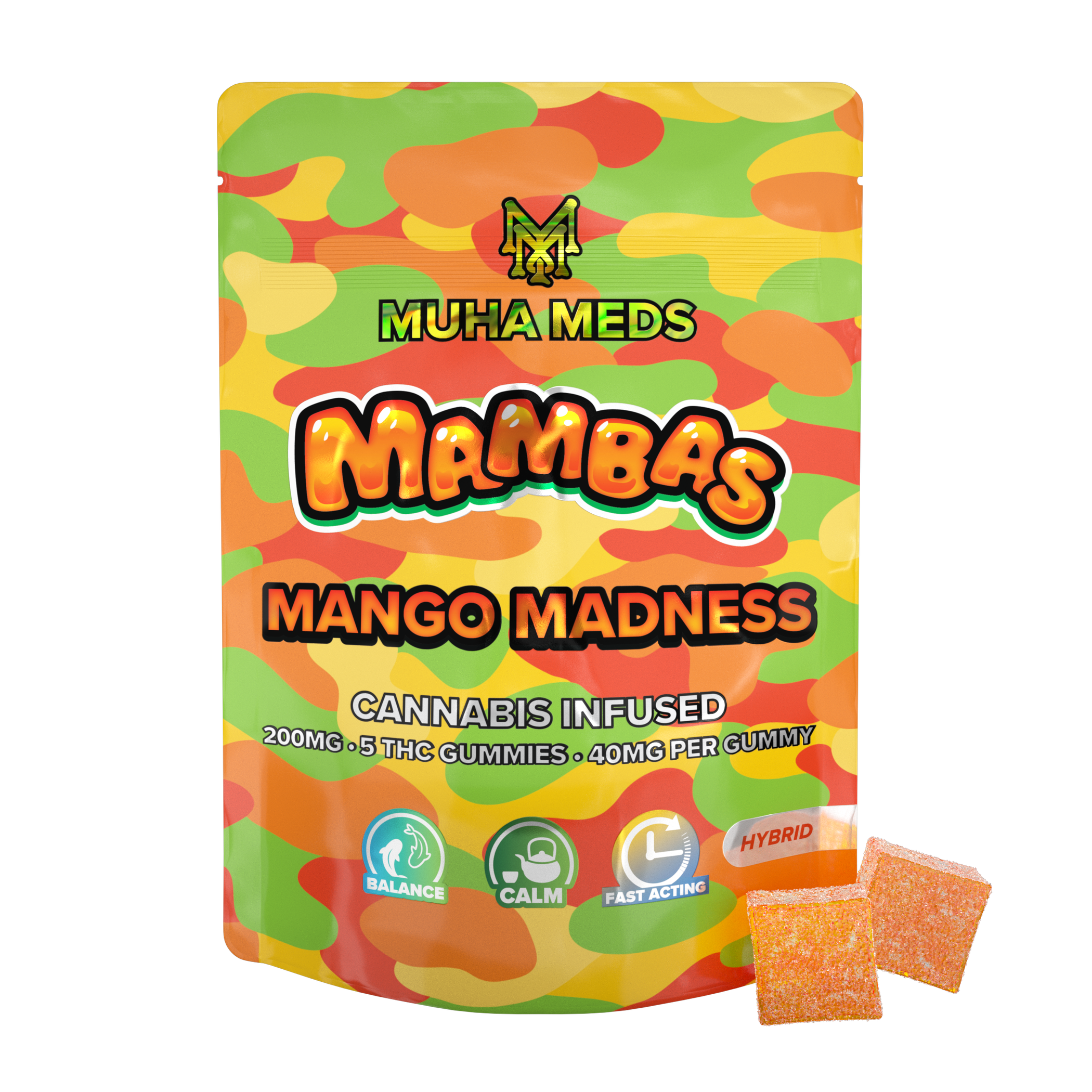 Photograph of product: Mango Madness Mambas | 200MG Gummies