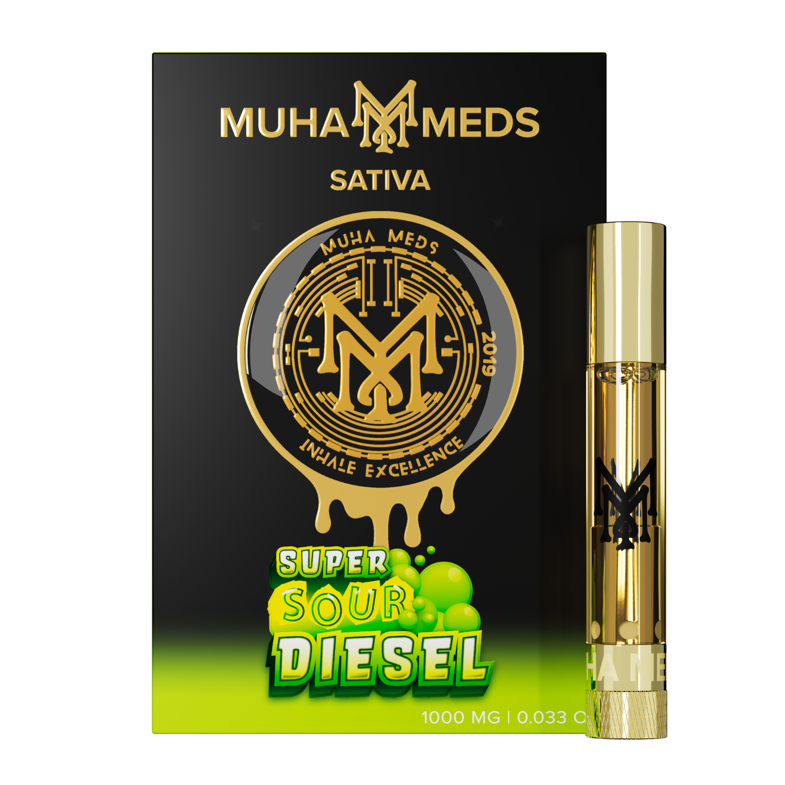 Photograph of product: Muha Meds | Super Sour Diesel Distillate Cart