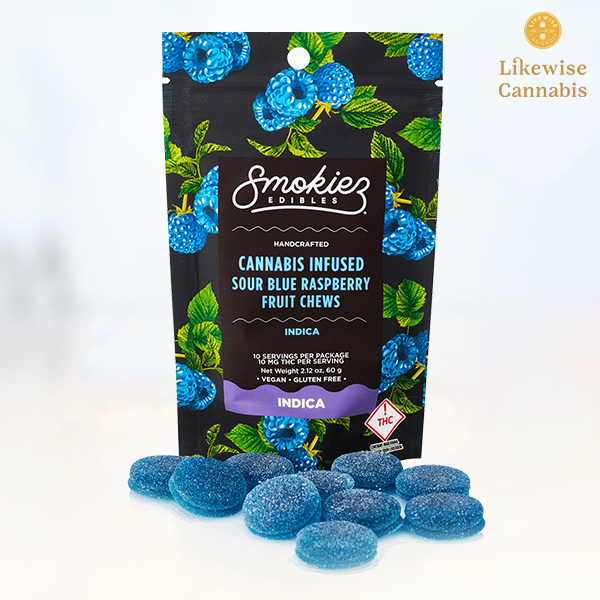 Photograph of product: 10-PACK 250MG SOUR BLUE RASPBERRY Oui'd GUMMIES