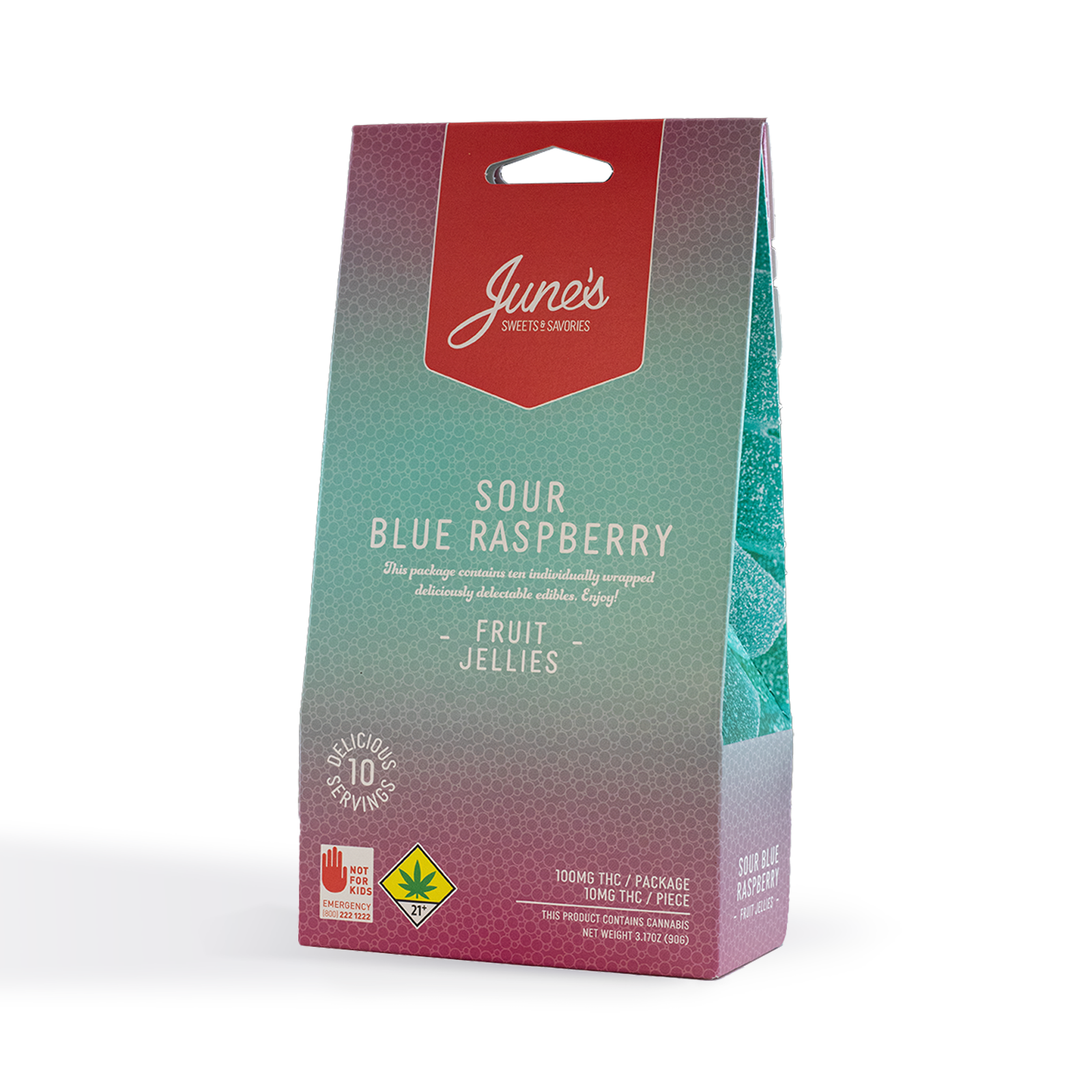Photograph of Product: Sour Blue Raspberry Fruit Jellies