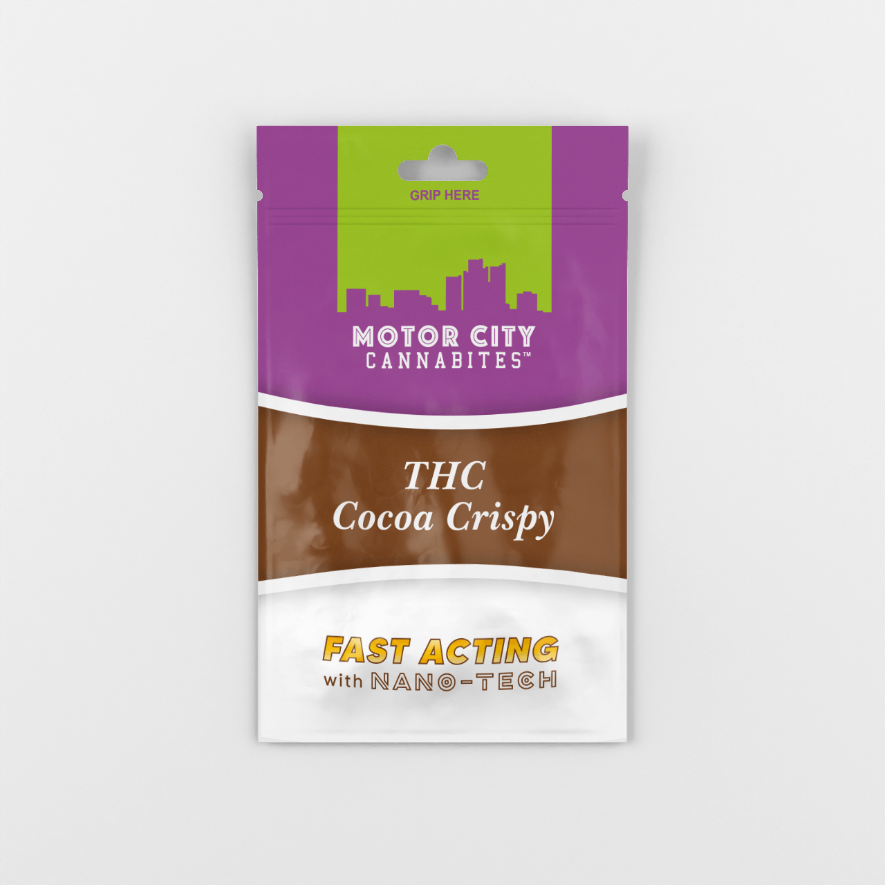 Photograph of product: MOTOR CITY | COCOA CRISPY | FAST ACTING | 200MG