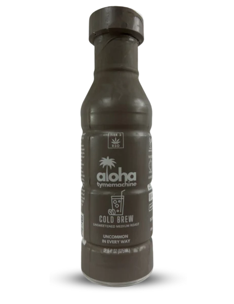 Photograph of product: Aloha Tymemachine | 100mg Beverage | Cold Brew