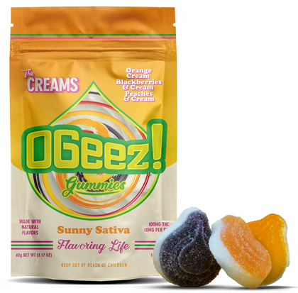Photograph of product: OGeez! - The Creams Sunny Oui'd 10pk 100mg Gummies