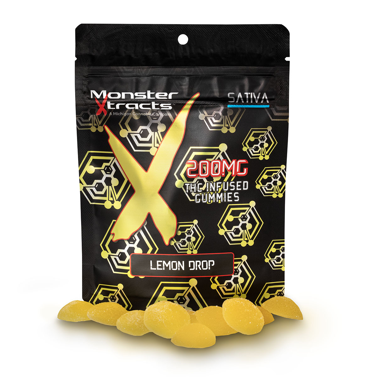 Photograph of product: Lemon Drop | 10x20mg | 200mg | Monster Xtracts