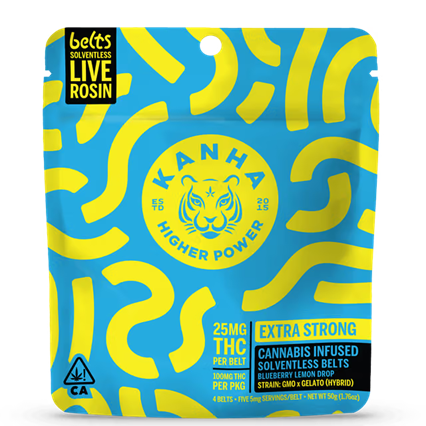 Photograph of product: Blueberry Lemon Drop Rosin Belts (H) - (100mg)