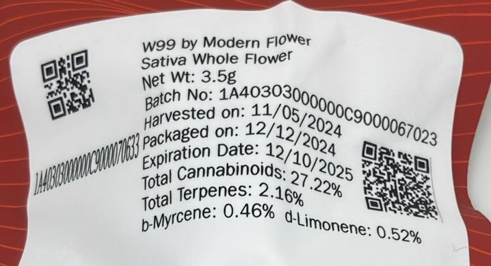 Photograph of Product: Modern White 99 3.5g