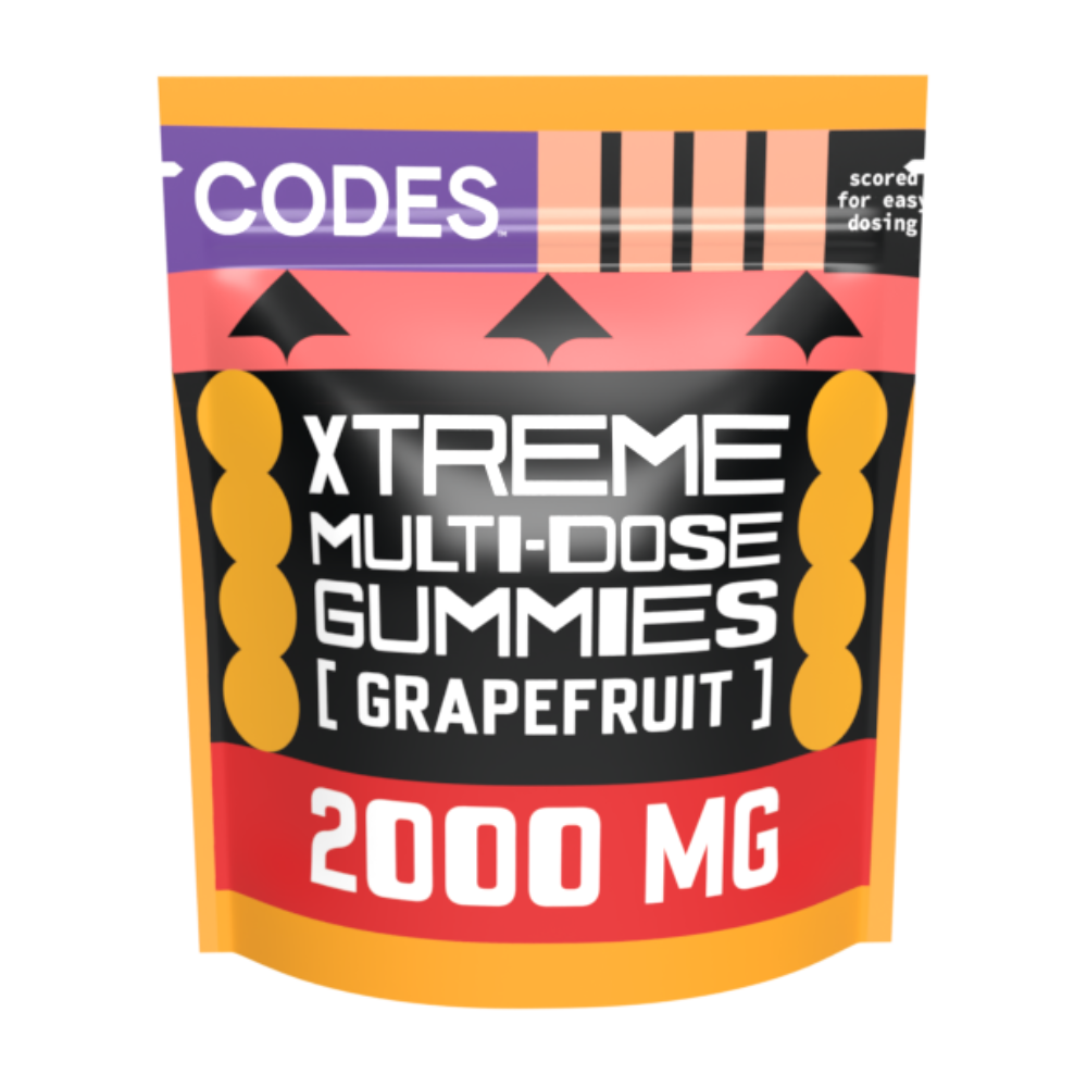 Photograph of product: Codes: Xtreme Gummies | Grapefruit | 2000mg | 10pk