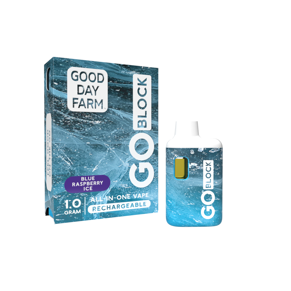 Photograph of product: Disposable Vape -  Blue Raspberry Ice GO Block (Distillate) - GDF