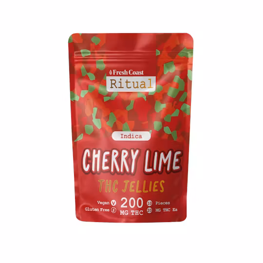 Photograph of product: Jellies | Gummy | Cherry Lime | 200mg