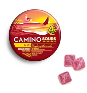 Photograph of product: Camino Sours | Raspberry Lemonade Bliss Gummies | 100mg