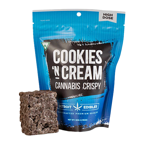 Photograph of product: Cookies N' Cream Crispy Bar (200mg TH-oui)