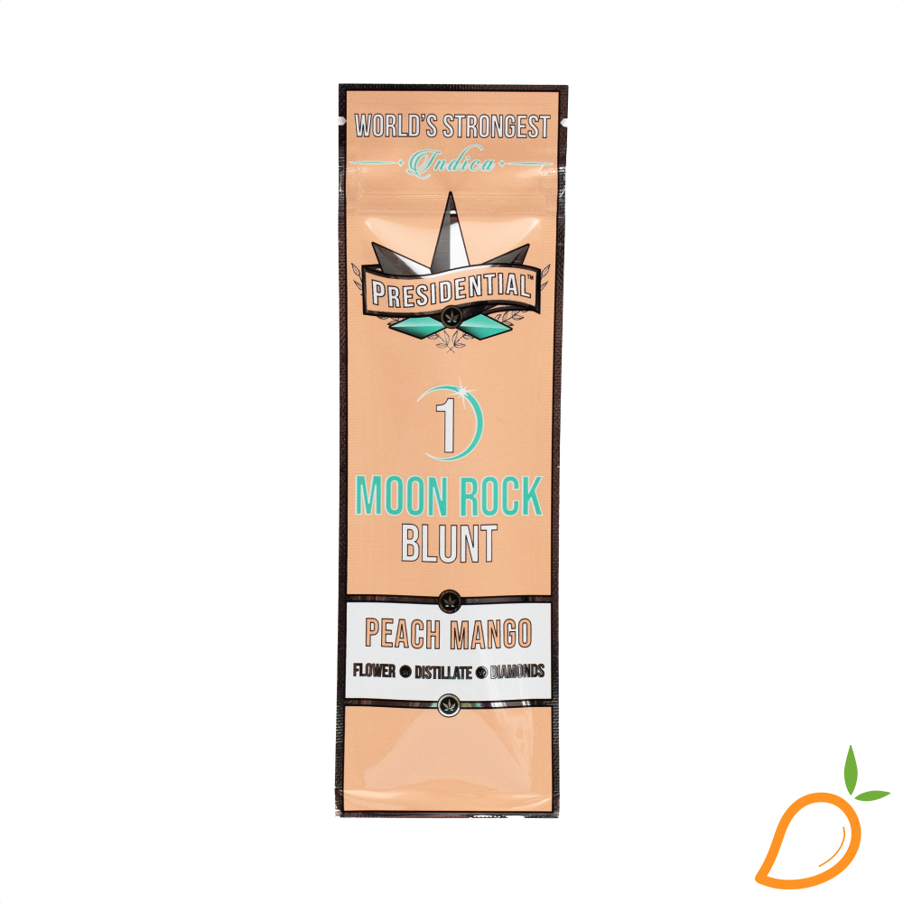 Photograph of product: 1.5g Peach Mango Moonrock Blunt Presidential